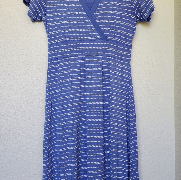 LL Bean☆ XS blue/white dress - Picture 2 of 3